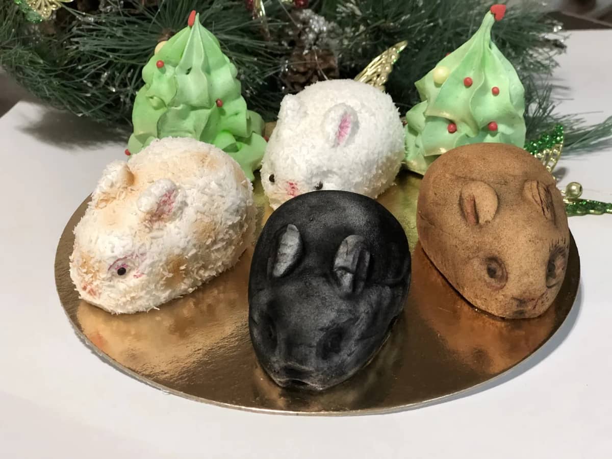 Зефирные кролики к Новому году